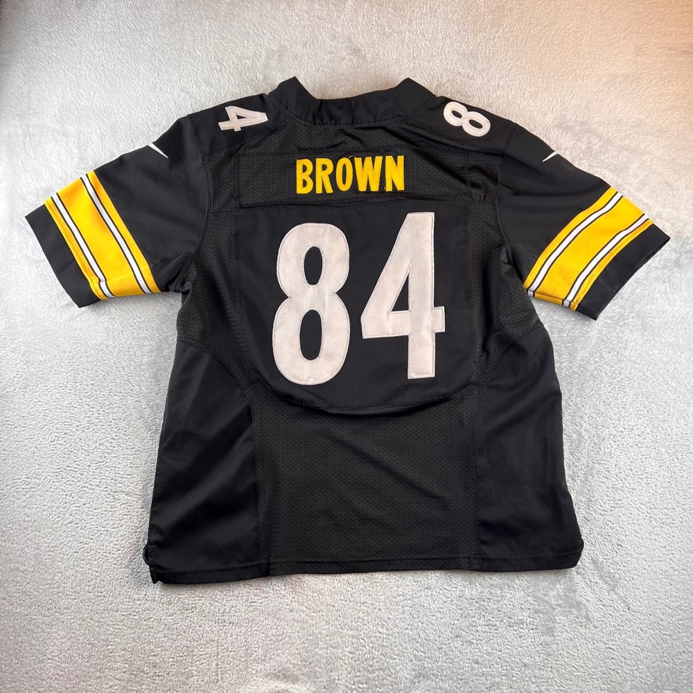 Nike Pittsburgh Steelers Antonio Brown 84 On Field Jersey Mens 48 Large Black